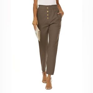 Cropped Paper Bag Pants